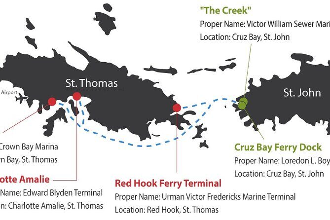 Paradise Taxi & Tours USVI- St. Thomas - Airport Transfer to Red Hook Ferry - Dropping you at the right terminal, with the right momentum