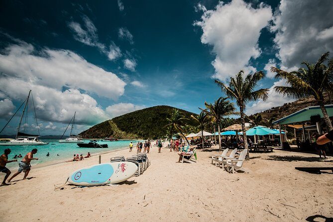 St. Thomas Jost Van Dyke & Soggy Dollar Snorkel Sail w/ Breakfast - Ritz-Carlton - White Bay at Soggy Dollar Bar: time on the beach