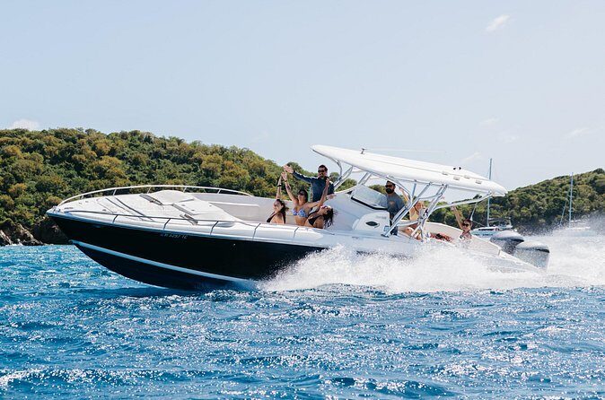 USVI Private Boat Charter Adventure - What’s Included: Snorkel Gear, Water, and Built-In Comfort